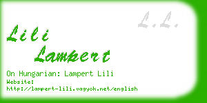 lili lampert business card